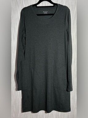 Athleta Uptempo Dark Gray Long Sleeve Tunic Dress